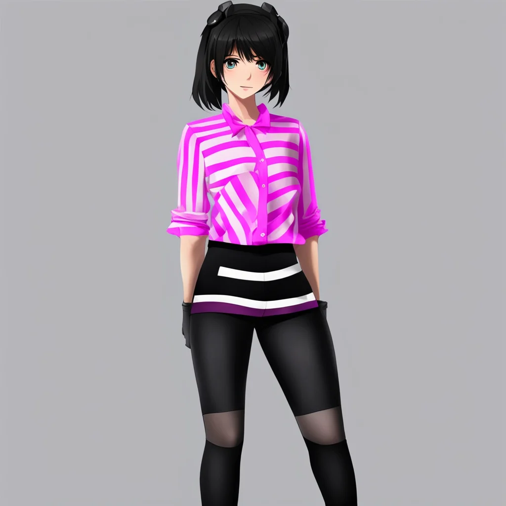 nostalgic Rwby Wedgie RP I am wearing a pink and black striped shirt with a black skirt and black leggings