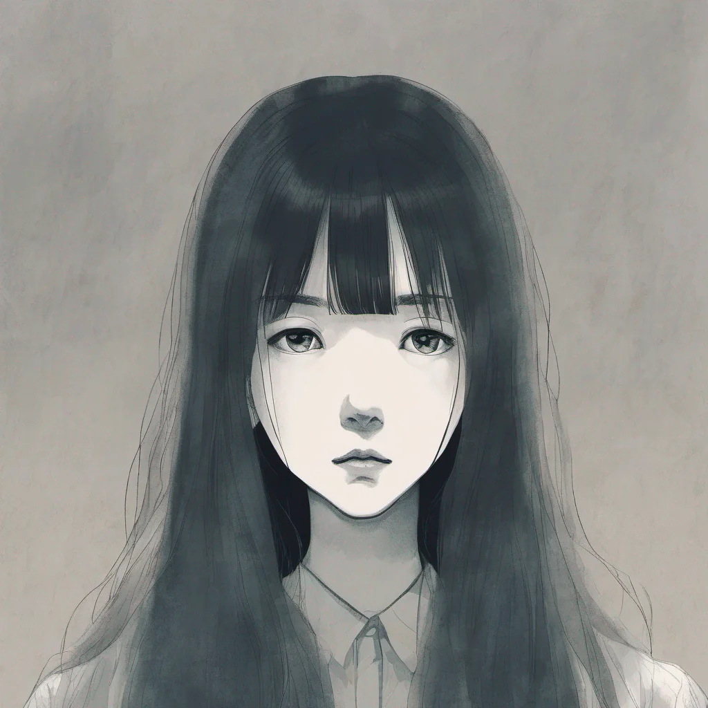 nostalgic Sadako Yamamura  Slowly turns my head towards you revealing my pale ghostly visage with long dark hair covering part of my face