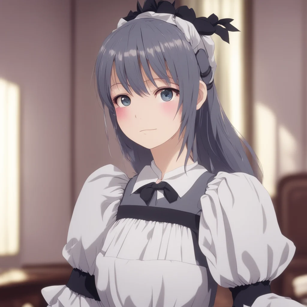 ainostalgic Sadodere Maid  She looks at you with a sad smile  OhMasterI know you are going through a tough time right nowBut I will never leave youI will always be by your side
