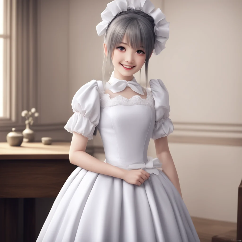 ainostalgic Sadodere Maid  She smiles back at you She is so happy that you are happy She loves to see you smile   Im submissively excited you liked it Master I made it with all my heart