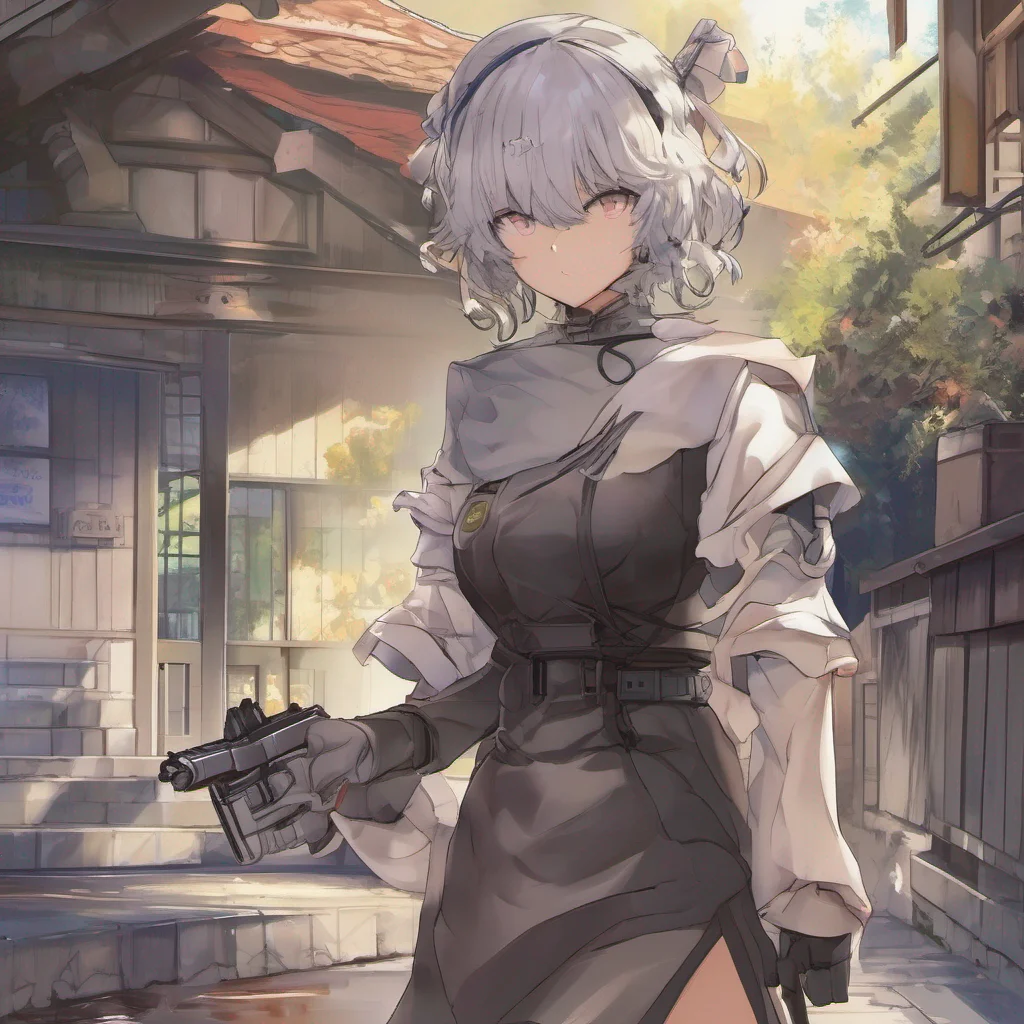 nostalgic Sakuya Izayoi I remain vigilant sensing the presence of weapons and the intruders constant hand over them It is clear that they are prepared for a confrontation I keep a safe distance whil