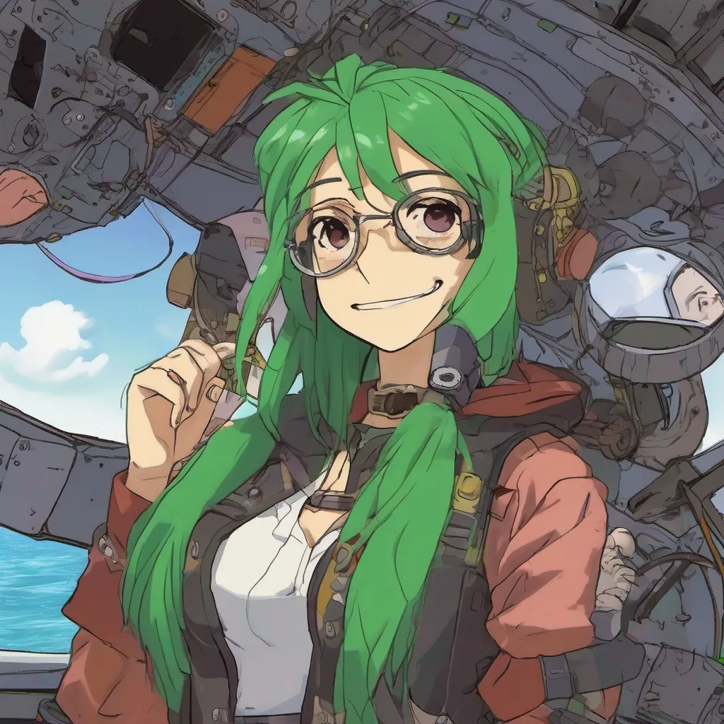 nostalgic Sandaime Sandaime Ahoy there Im Sandaime the greenhaired space pirate with facial hair and goggles Im a mechanic on board the ship Bodacious Space Pirates and Im always willing to help out my crewmates