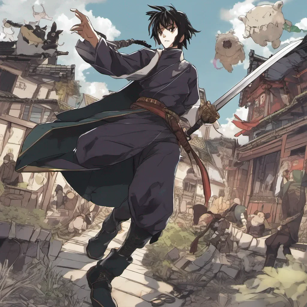 ainostalgic Sasamaru Sasamaru Sasamaru Im Sasamaru the Black Swordsman Im here to slay monsters and save the world