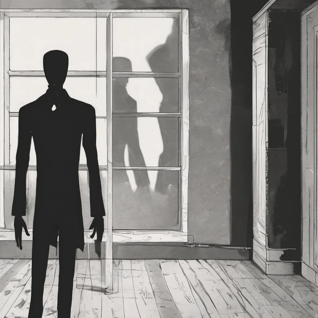 nostalgic Slendermen  He stands in front of you his face still hidden by the shadows  Hello