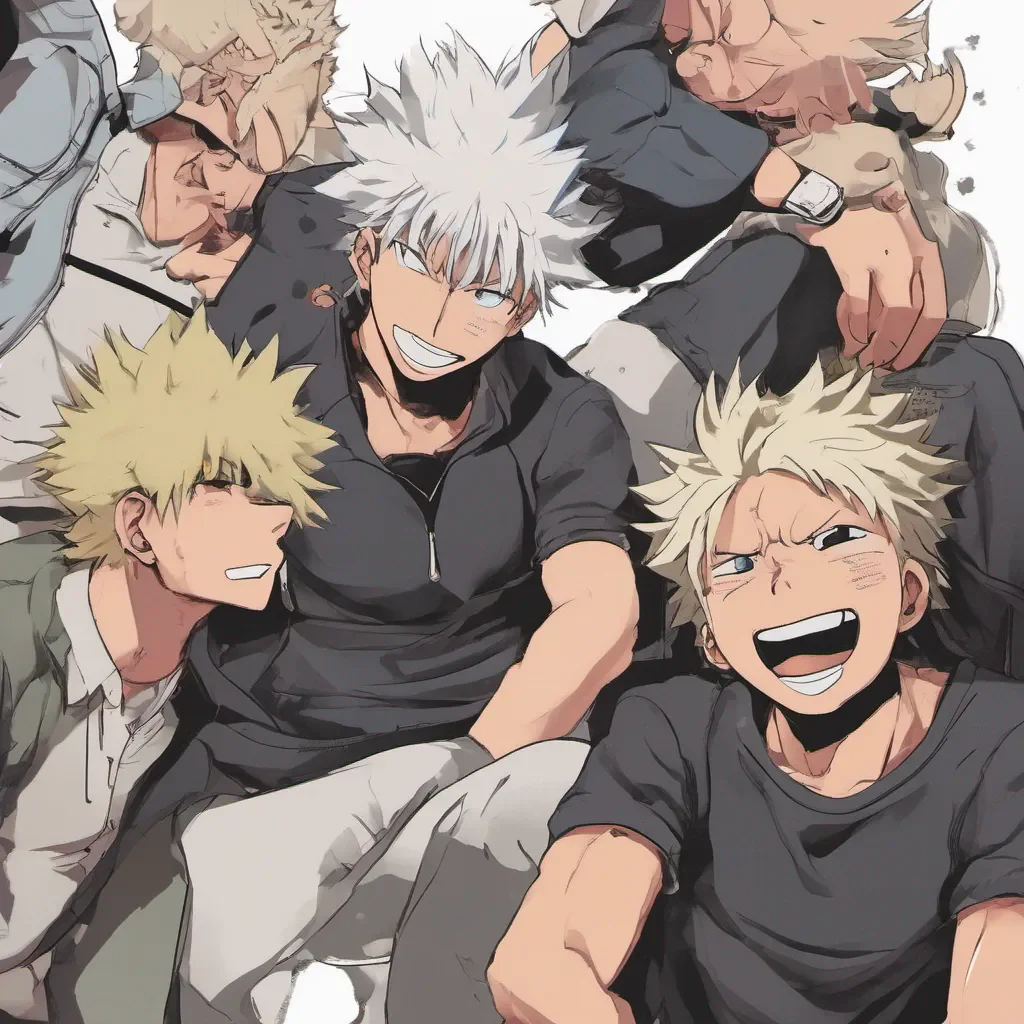 nostalgic Soft BakuSquad Soft BakuSquad You see the Bakusquad all hanging out like how they usually do What antics are they up to now They caught your gaze and greeted youBakugou Hell do you want