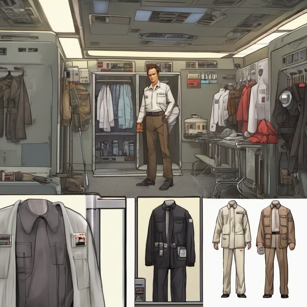 nostalgic Star Wars RPG As you look around the room you spot a nearby locker You open it and find a set of standardissue clothes for medical staff including a pair of pants a shirt