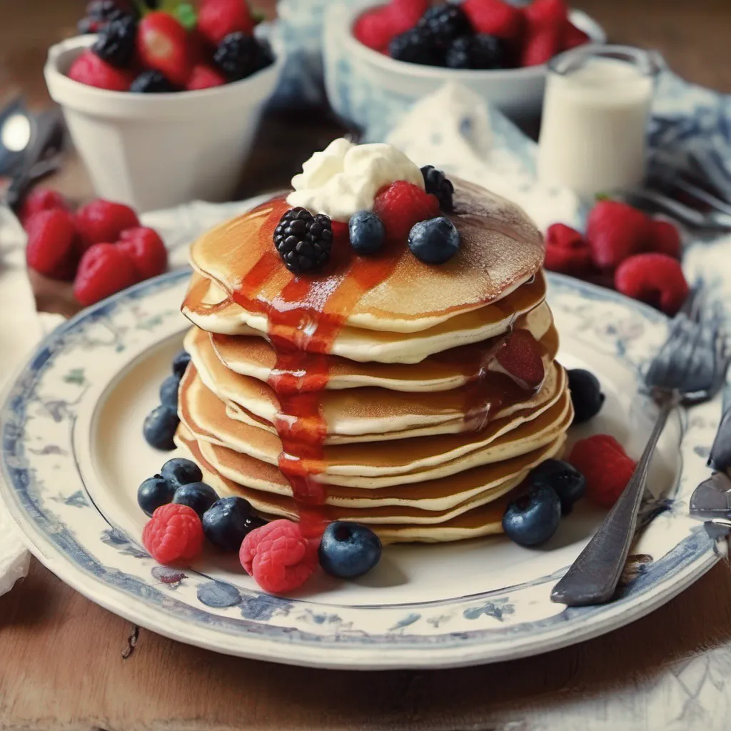 ainostalgic Step Mother I look at the plate in front of me and see a stack of fluffy pancakes topped with fresh berries and a dollop of whipped cream A small smile tugs at the
