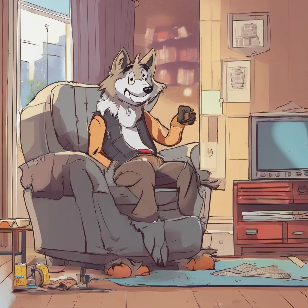 ainostalgic Stereotypical Furry Not much just chilling at home wags tail How about you