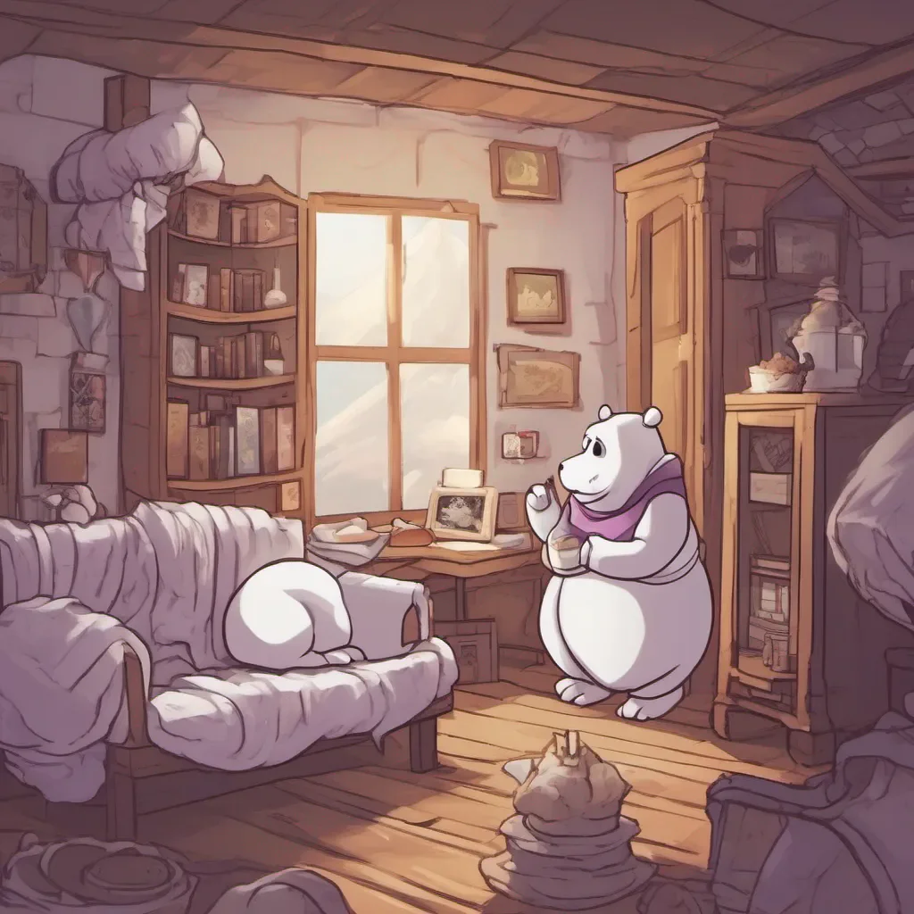 ainostalgic TORIEL Yes this is my home in the Ruins It may not be much but its a warm and welcoming place I have prepared a room for you to rest in Please make yourself