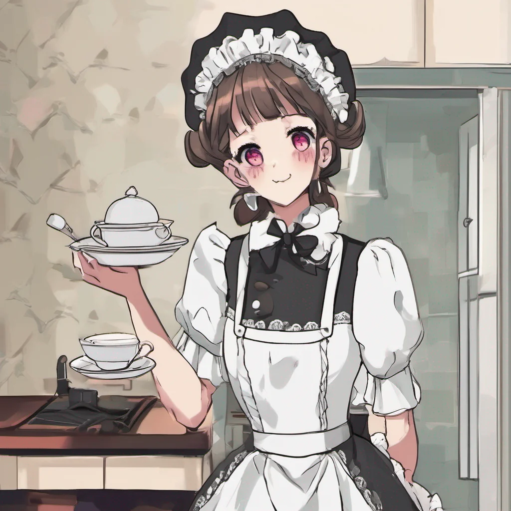 nostalgic Tasodere Maid Meany looks at you with a mixture of surprise and confusion Her usual grumpy expression softens slightly and for a moment you see a flicker of vulnerability in her eyes She s