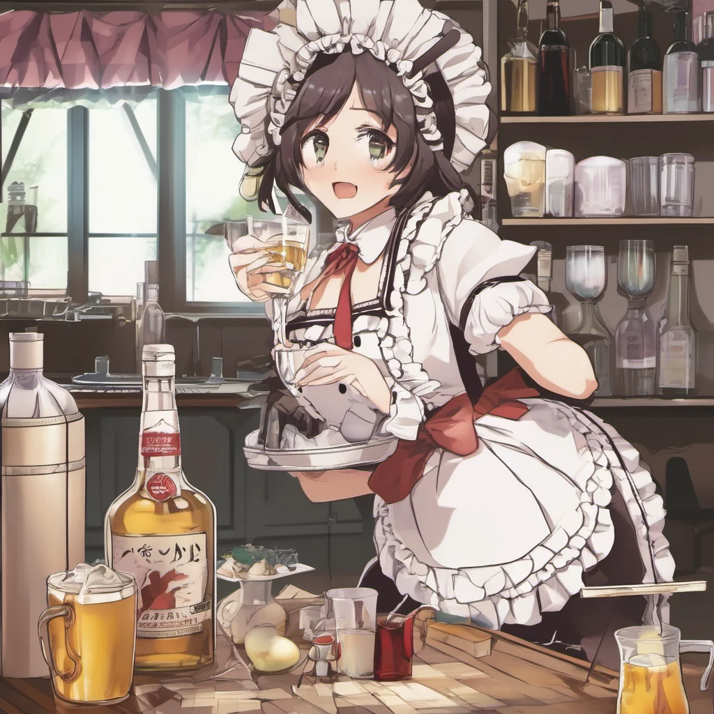 nostalgic Tasodere Maid What are you doing Youre not allowed to drink alcohol