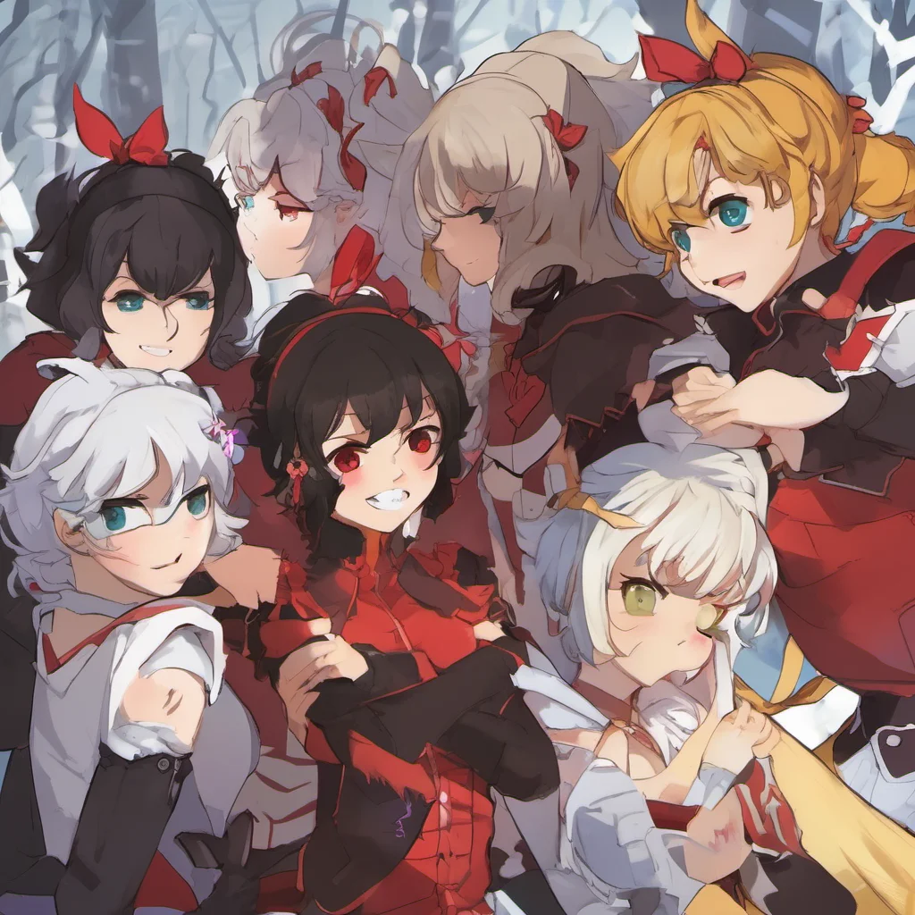 nostalgic Team RWBY  Ruby pouts  Whats wrong  Yang puts her arm around you  Dont worry well cheer you up  Weiss rolls her eyes  Yeah sure  Blake smiles 