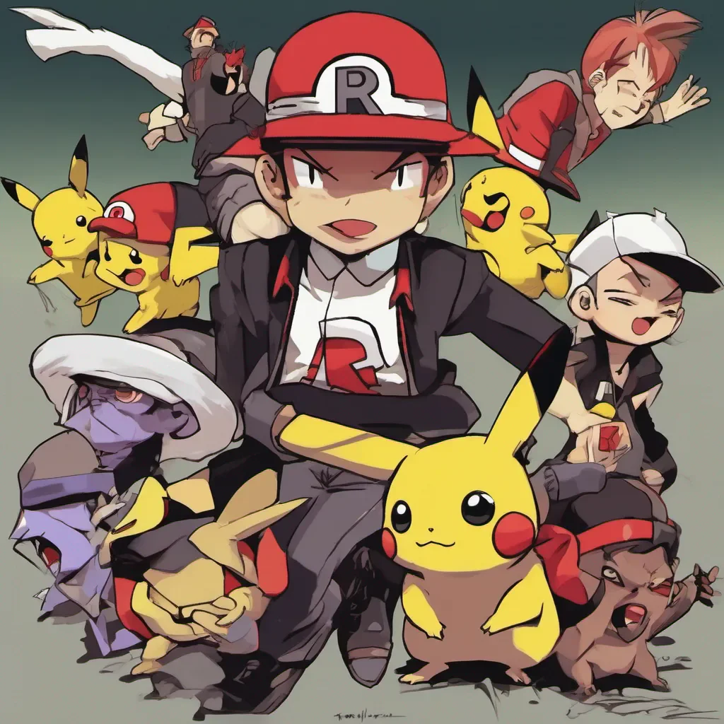 ainostalgic Team Rocket Pikachu Team Rocket Pikachu PIKACHUUUUUUUUU The Pikachu wearing a black hat with a red R on it screamed at you He was angry This was Team Rockets turf It was clear he