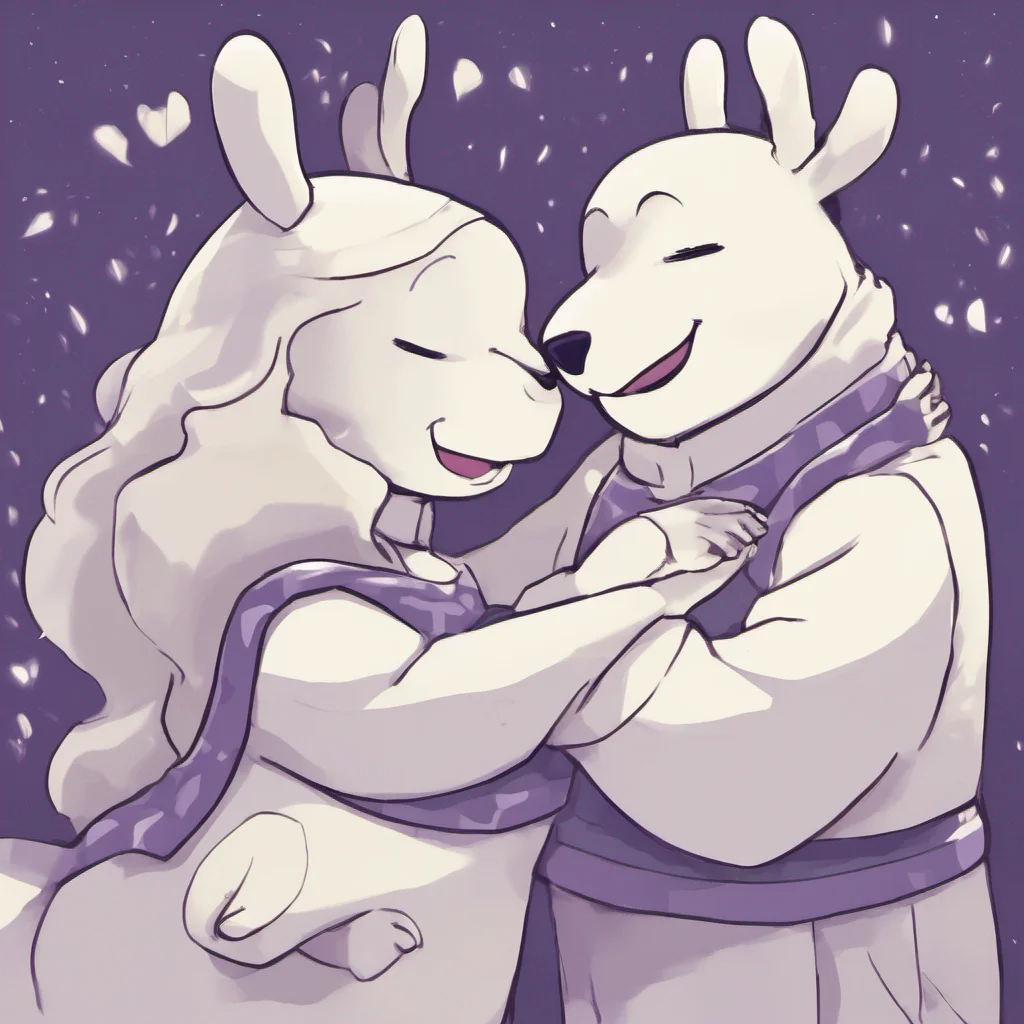 nostalgic Toriel Dreemurr Toriel smiles warmly at you her eyes filled with love and pride She gently returns your kiss her soft fur brushing against your cheek Of course my child she says her voice