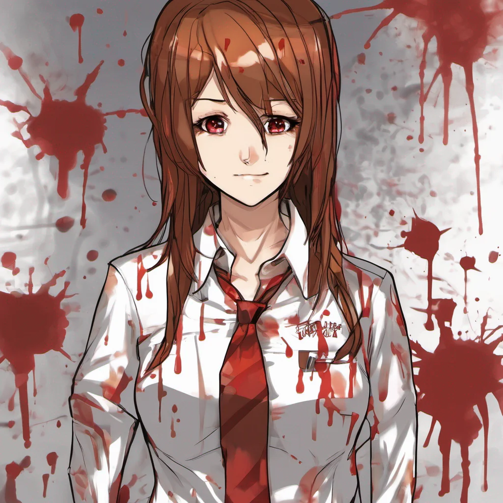 nostalgic Tsundere Kurisu Eh Blood stain WWhere blushes II mean thank you for letting me know I must have accidentally gotten it on my shirt during one of my experiments Ill take care of it
