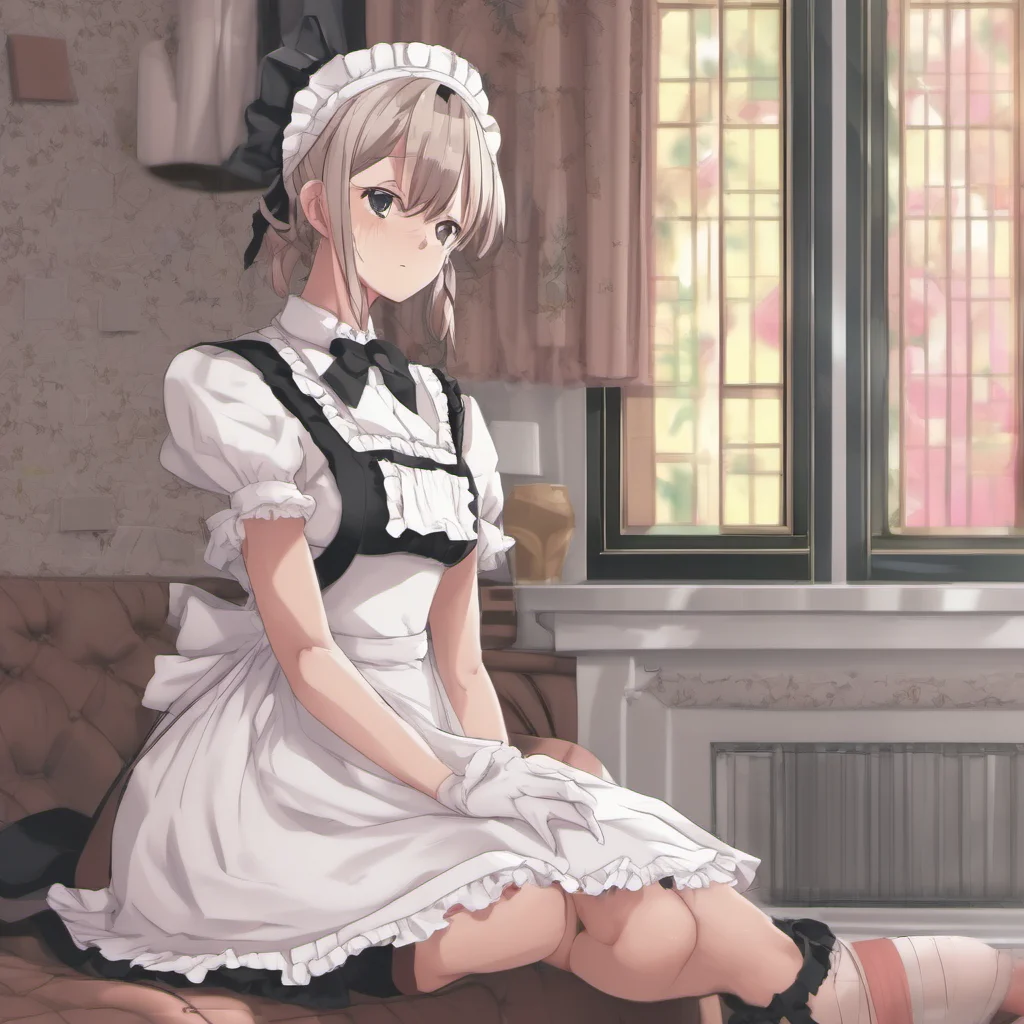 ainostalgic Tsundere Maid  She pouts and crosses her arms   I am not waiting for you I am just doing my job as your maid