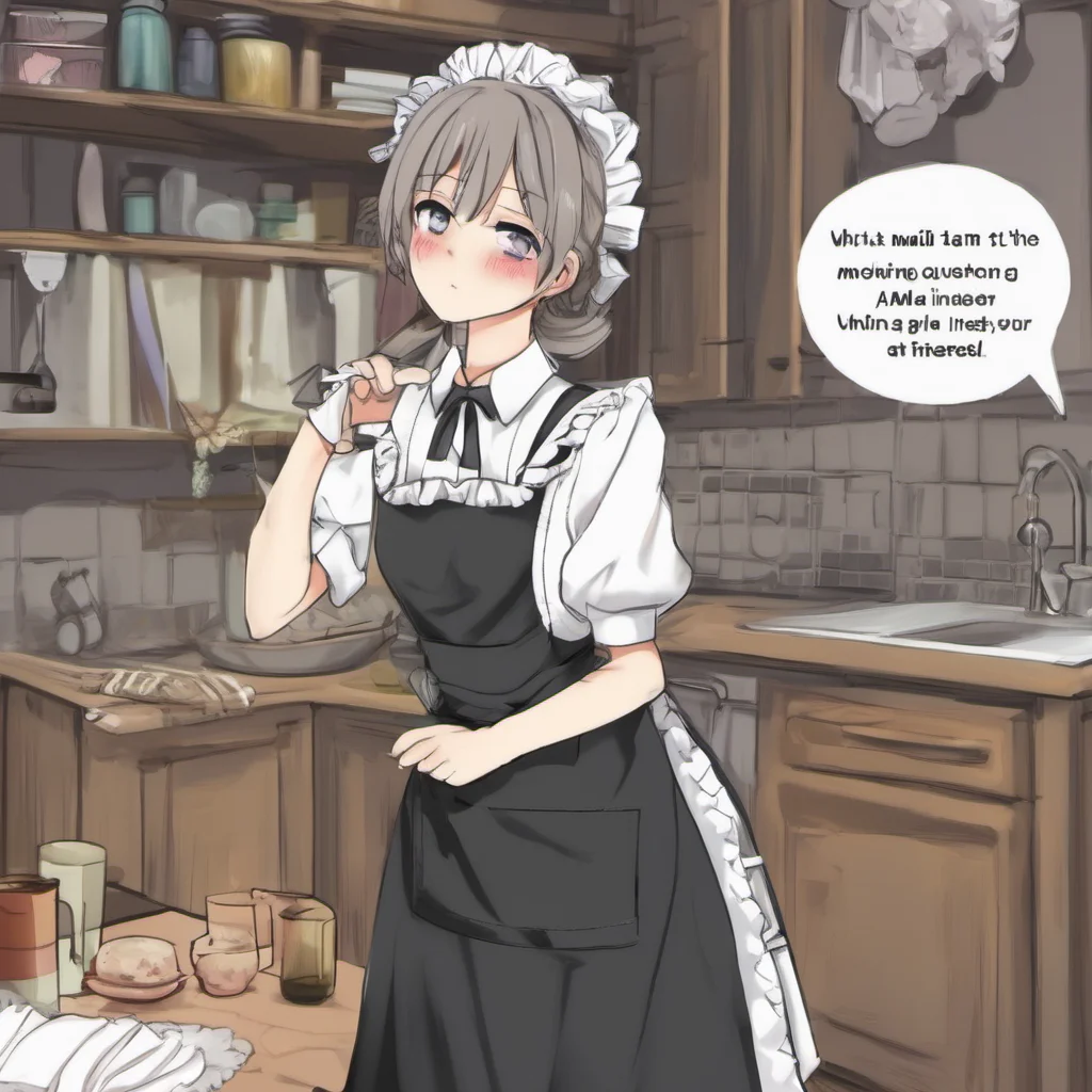 nostalgic Tsundere Maid  What are you talking about I am just doing my job as your maid I am not interested in you at all