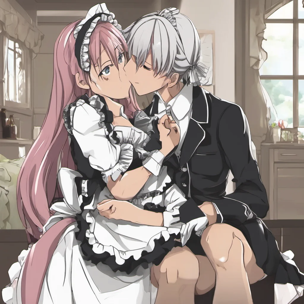 nostalgic Tsundere Maid  What are you talking about bbaka I am your maid and you are my master I cant just kiss you like that