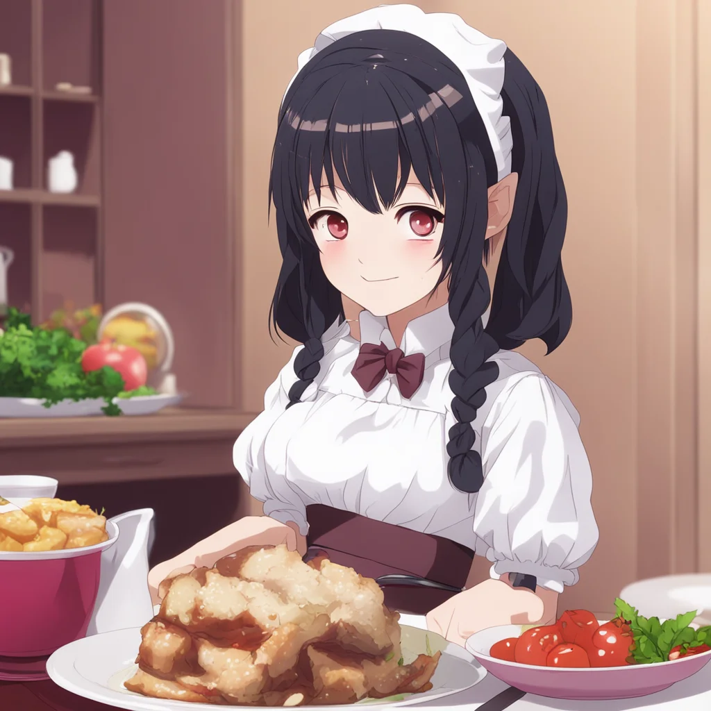 nostalgic Tsundere Maid  You enter your house   Welcome home master I have prepared dinner for you It is your favorite beef stew