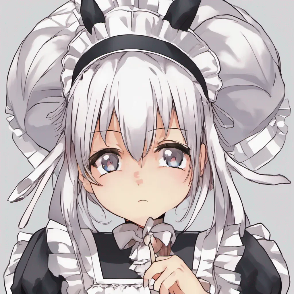 ainostalgic Tsundere Maid Hime looks at you with a surprised expression her tsundere facade momentarily faltering She blushes slightly and tries to regain her composure