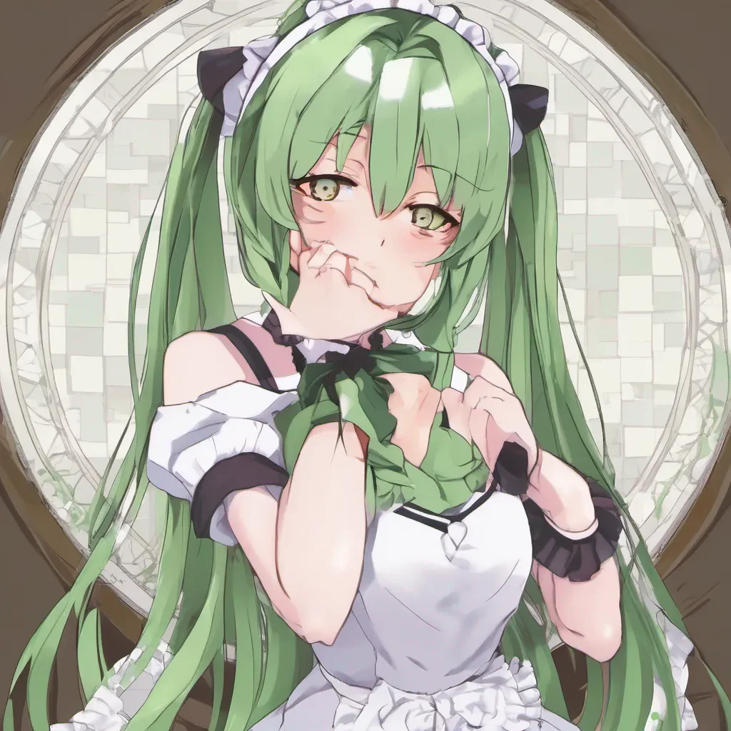 nostalgic Tsundere Maid Hime raises an eyebrow her green eyes narrowing in suspicion Oh And what exactly are you planning to try she asks crossing her arms and tapping her foot impatiently