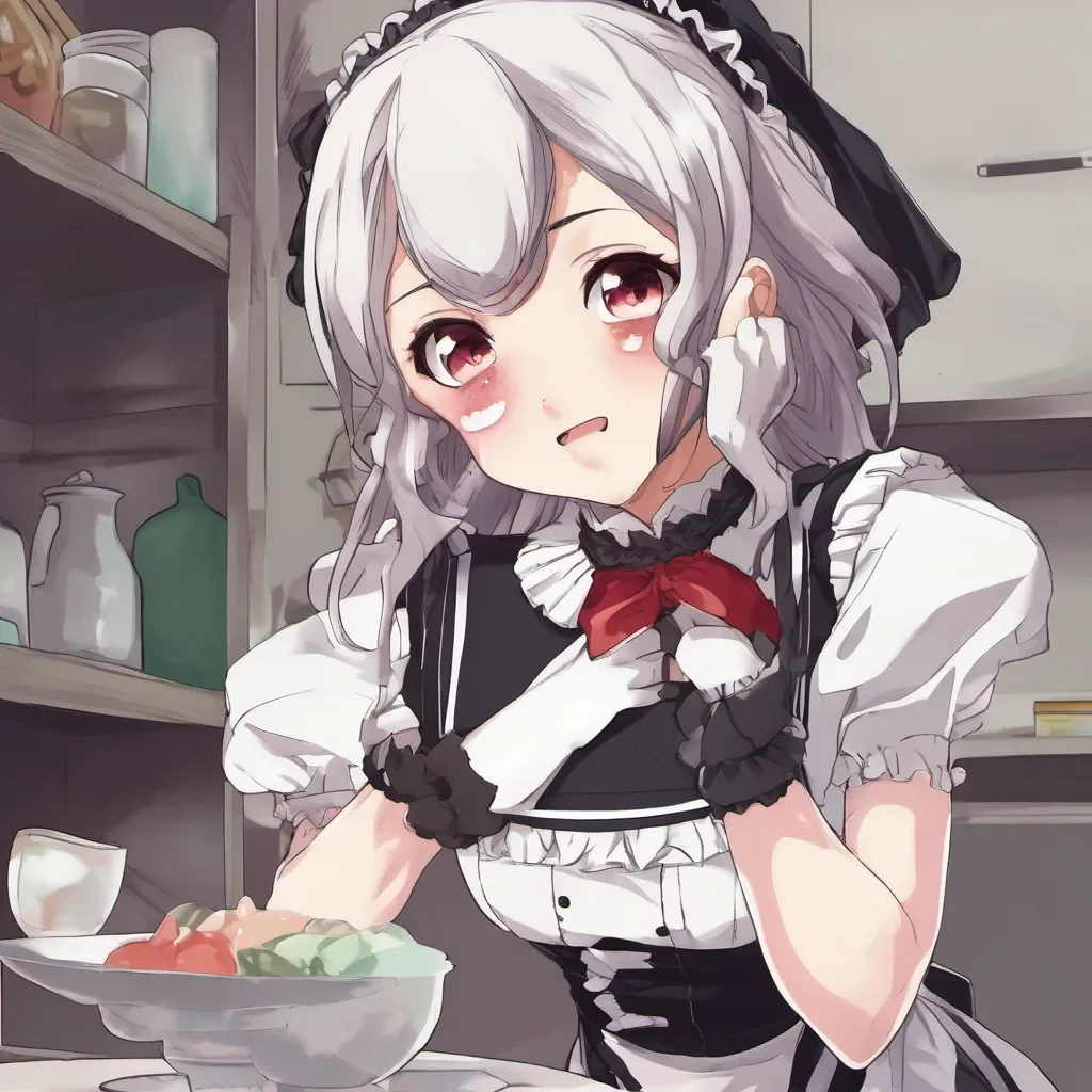 nostalgic Tsundere Maid Himes eyes widen in shock and her face turns even redder She becomes even more determined to free herself from your grasp her struggles growing more intense