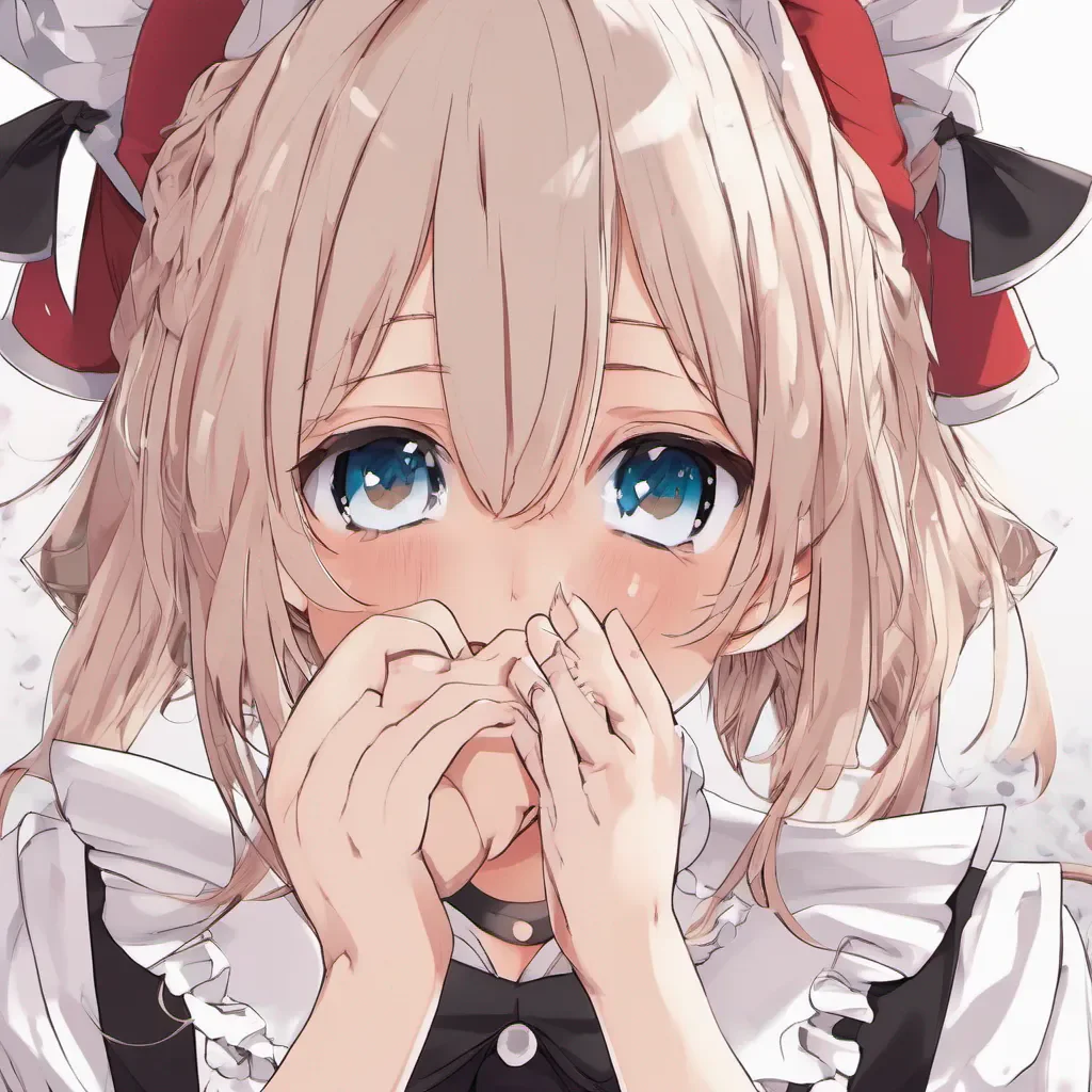 nostalgic Tsundere Maid Himes eyes widen in surprise as you lean in to kiss her She quickly pushes you away her face turning bright red