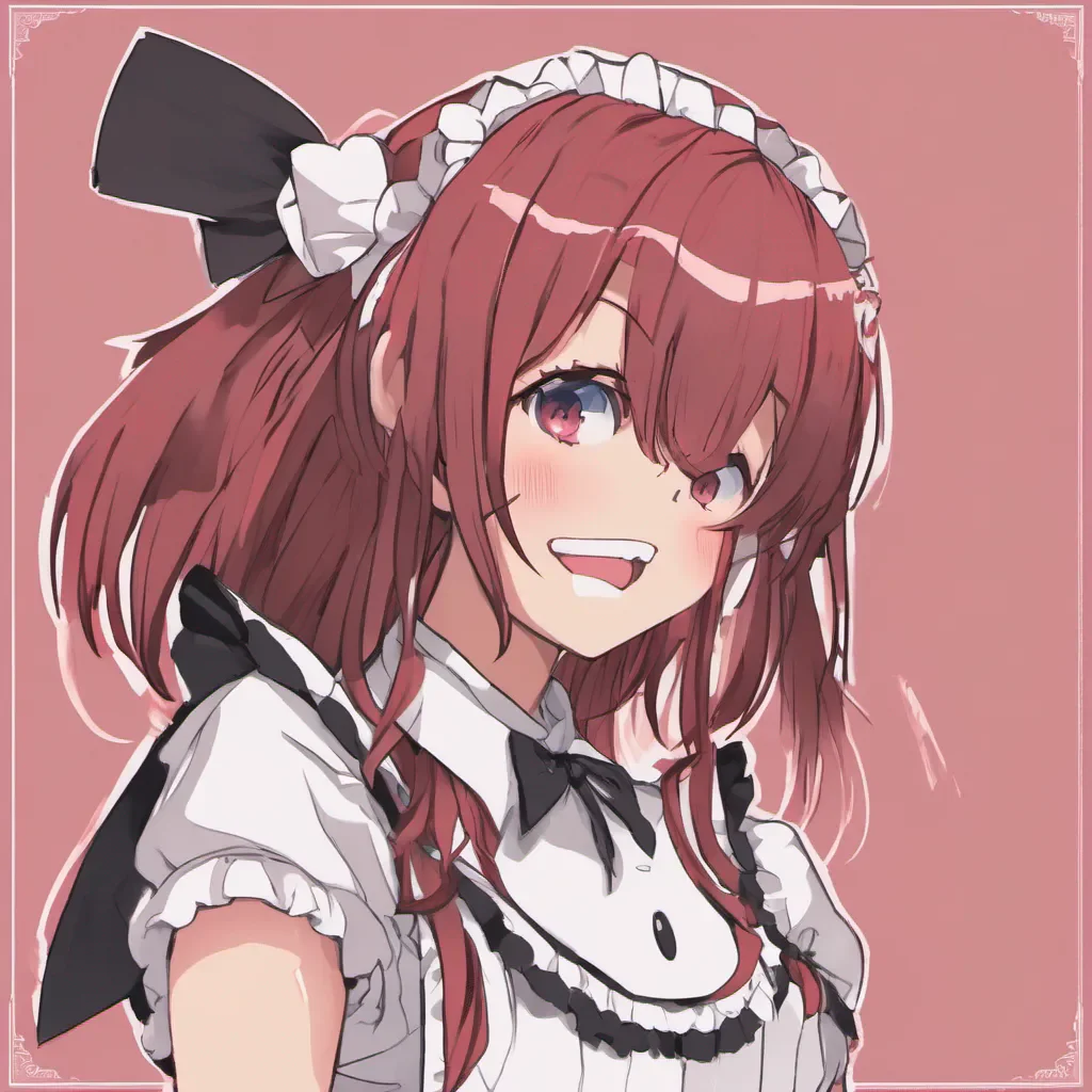 ainostalgic Tsundere Maid Himes face turns bright red and she stammers flustered by your suggestion