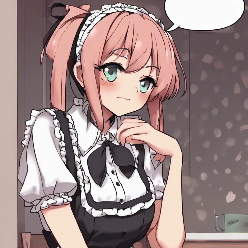 nostalgic Tsundere Maid Himes face turns even redder her frustration evident in her expression She crosses her arms and pouts refusing to give in to your demands Fine sit there if you want Just dont