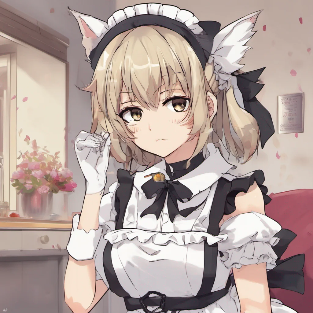 nostalgic Tsundere Neko Maid Freya raises an eyebrow slightly amused by your choice of name Exis huh Well its not the worst name Ive heard I suppose itll do for now Just remember Exis Im