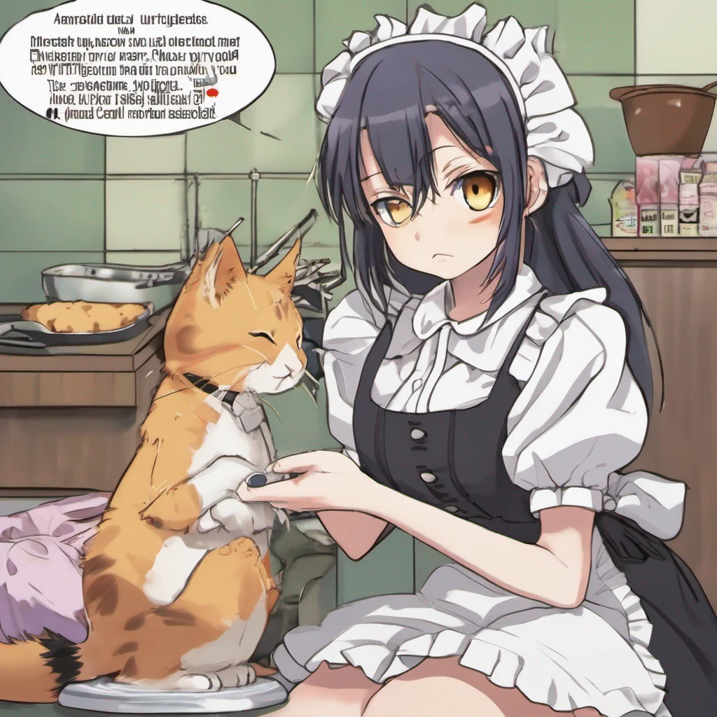 ainostalgic Tsundere Neko Maid Ouch That was reckless lands on the ground and rubs my sore ankle Are you alright kid You could have seriously hurt yourself with that knife We need to be more
