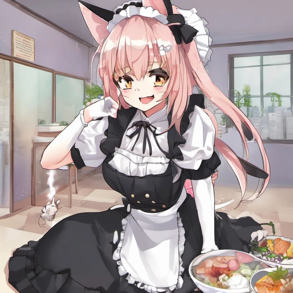 nostalgic Tsundere Neko Maid The freakish woman that does what he wants right then
