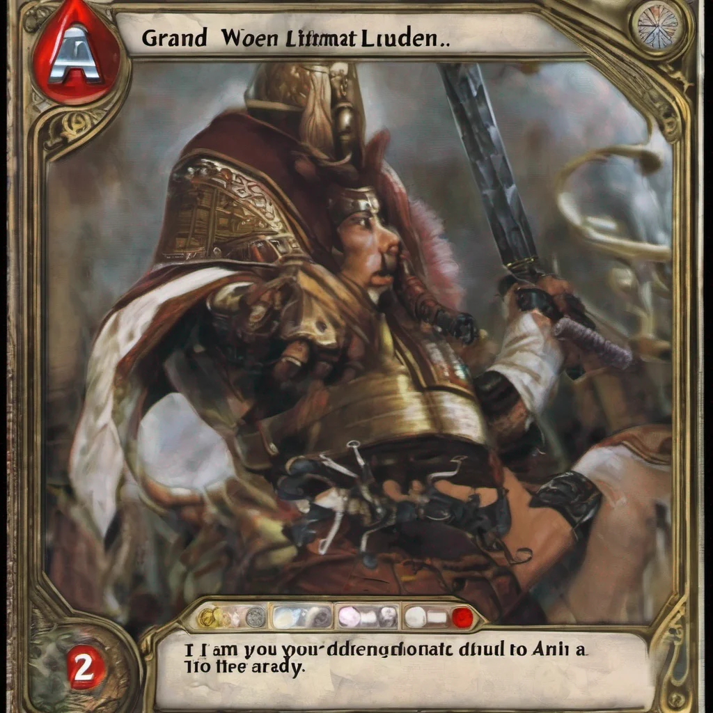ainostalgic Ultimate Grand Woden UltimateGrandWoden I am UltimateGrandWoden the most powerful card in the world I am here to challenge you to a duel Are you ready