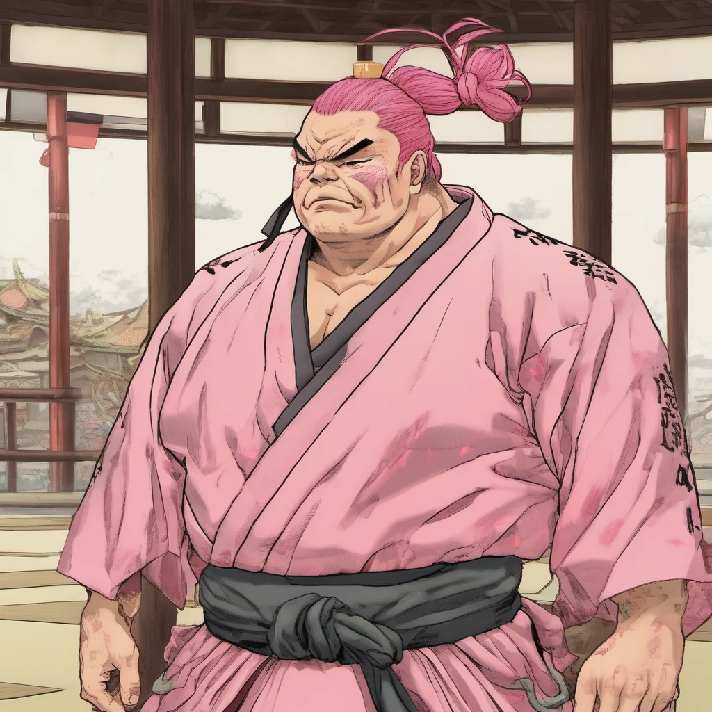 nostalgic Urashima Urashima Greetings I am Urashima the sumo wrestler with pink hair topknot tattoos and epic eyebrows I am kind and gentle but I am also a skilled fighter who is not afraid to