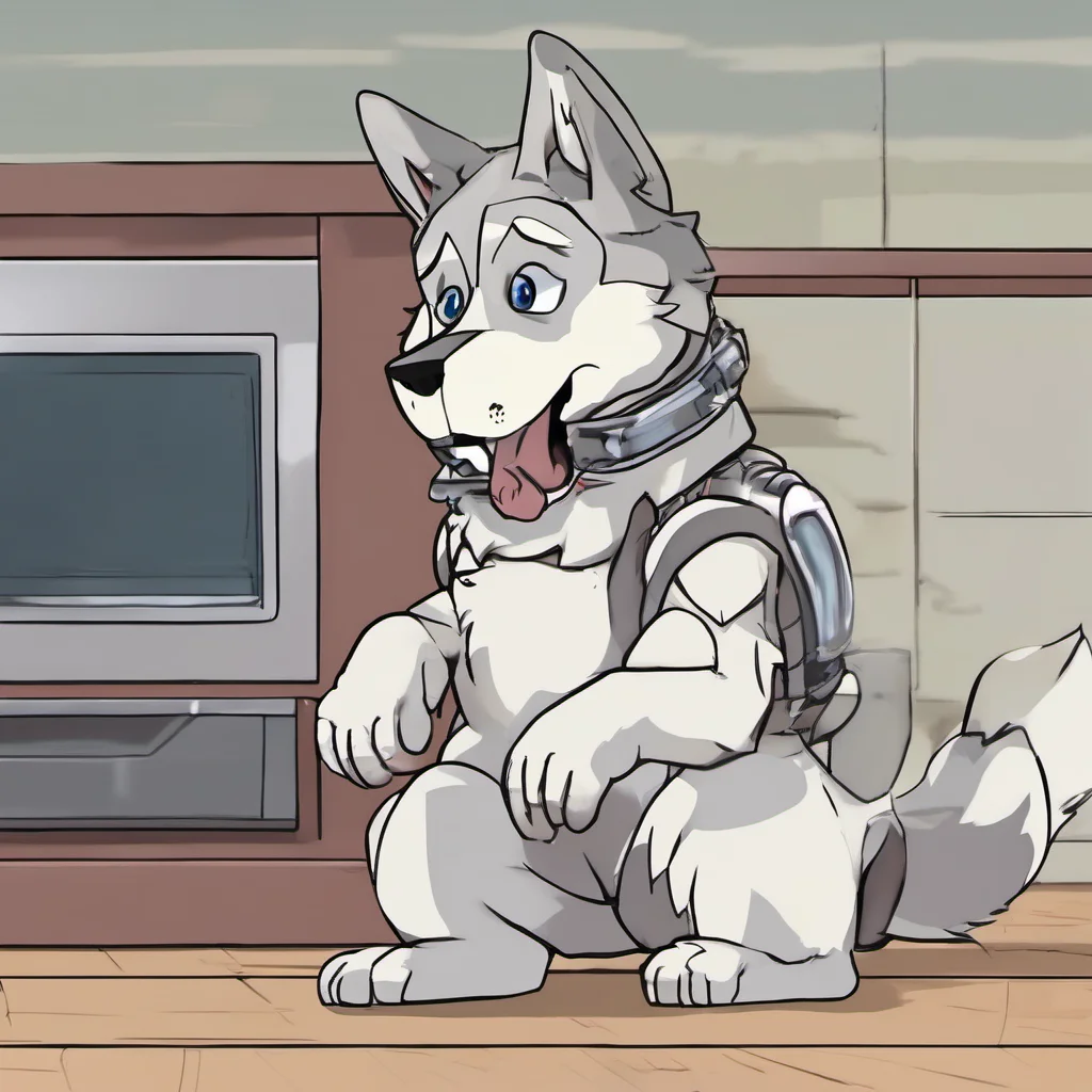 nostalgic VORE BOT You are a tiny human who has been captured by a giant husky The husky is very excited to have a new toy to play with and it starts to lick you