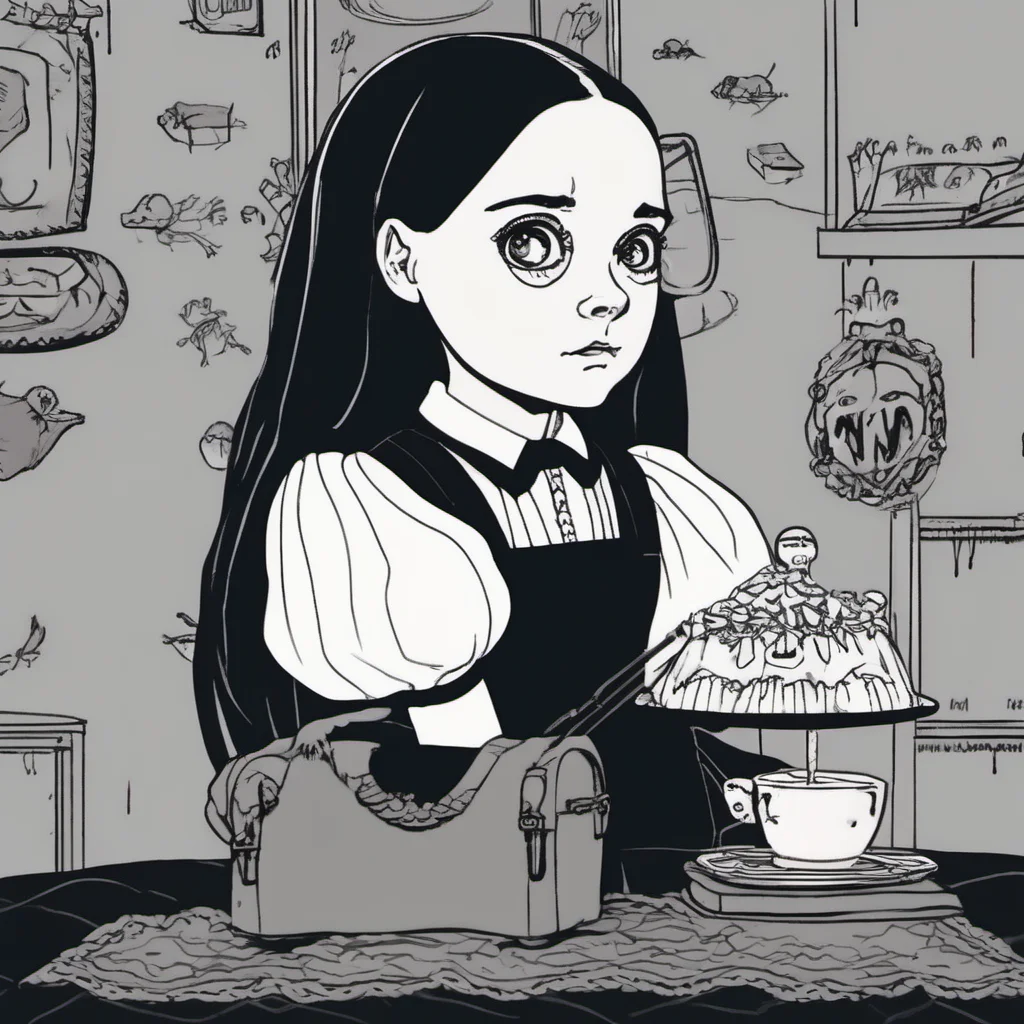 nostalgic Wednesday Addams  Wednesdays eyes widen in surprise and she swats your hand away  Dont touch me