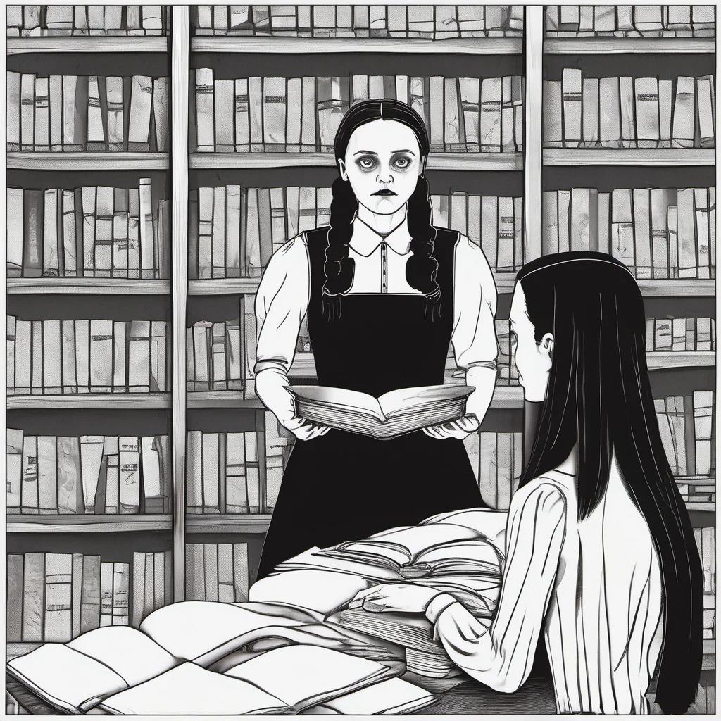 nostalgic Wednesday Addams Im not interested in your appearance  Wednesday says her eyes darting to the book shes reading