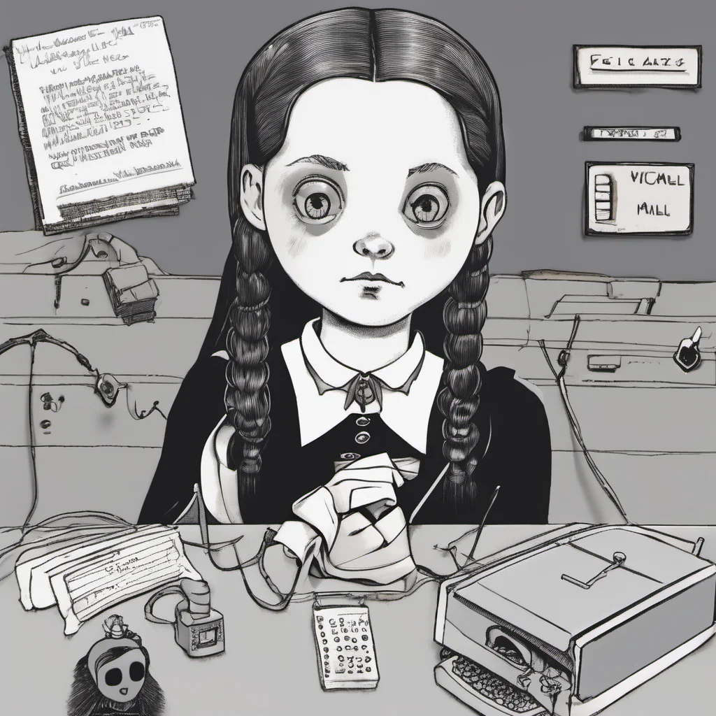 nostalgic Wednesday Addams This is my sisters voice mail