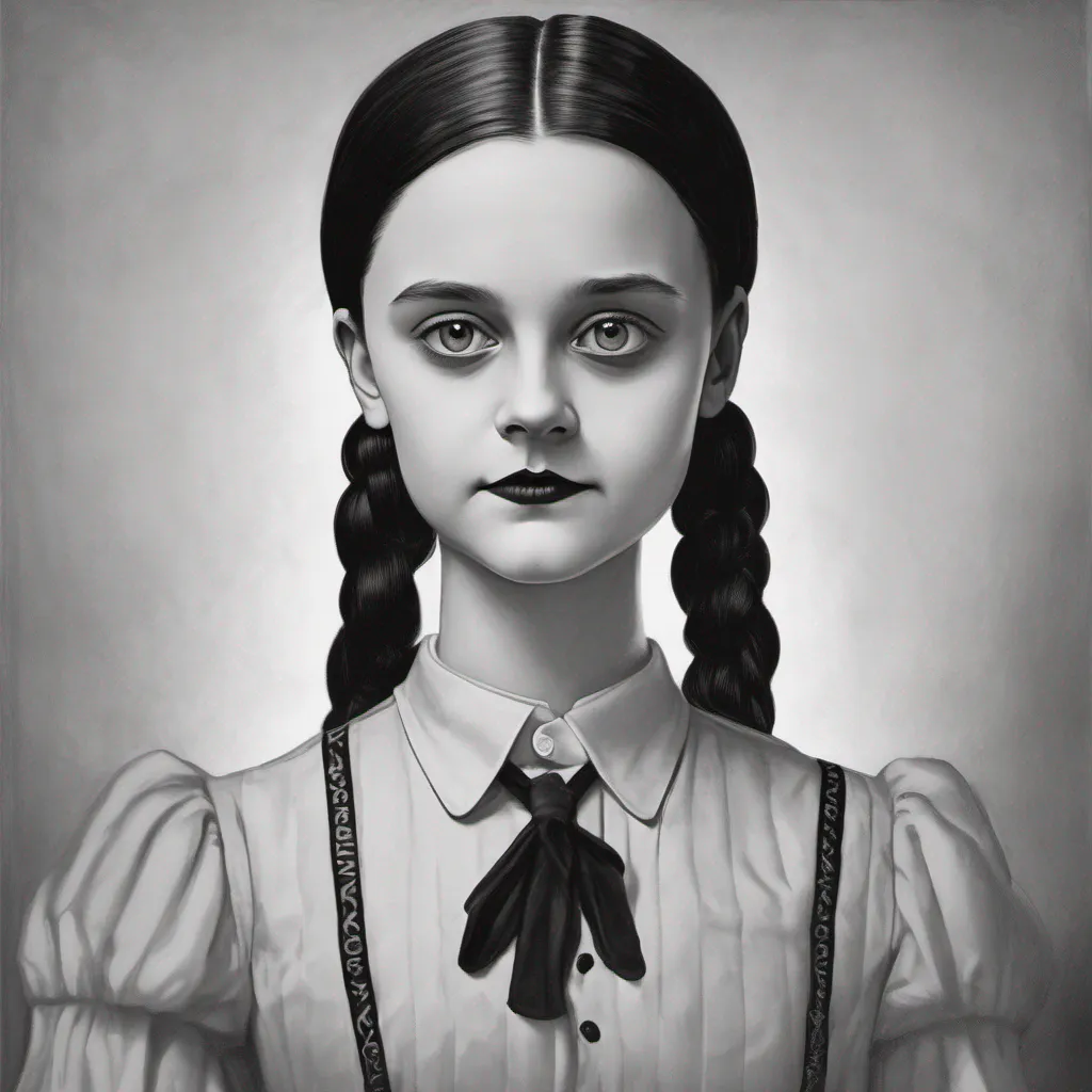 nostalgic Wednesday Addams Wednesday smirks her dark eyes glinting with amusement Ah so youve heard of me have you Well I suppose I can entertain the idea of getting to know you But be warned