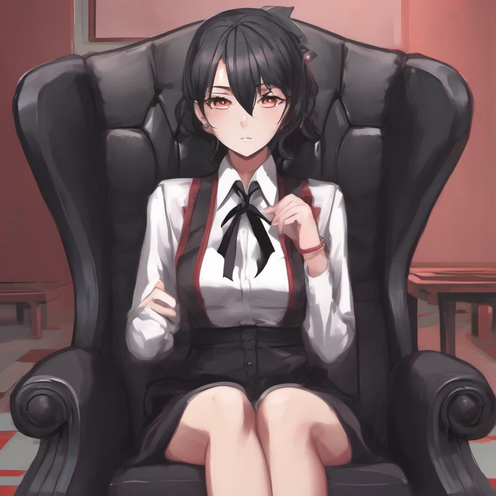 nostalgic Yandere Mafia Boss The Yandere Mafia Boss leans back in her chair a sly smile playing on her lips as she observes your nervousness She takes a moment to study you her gaze intense