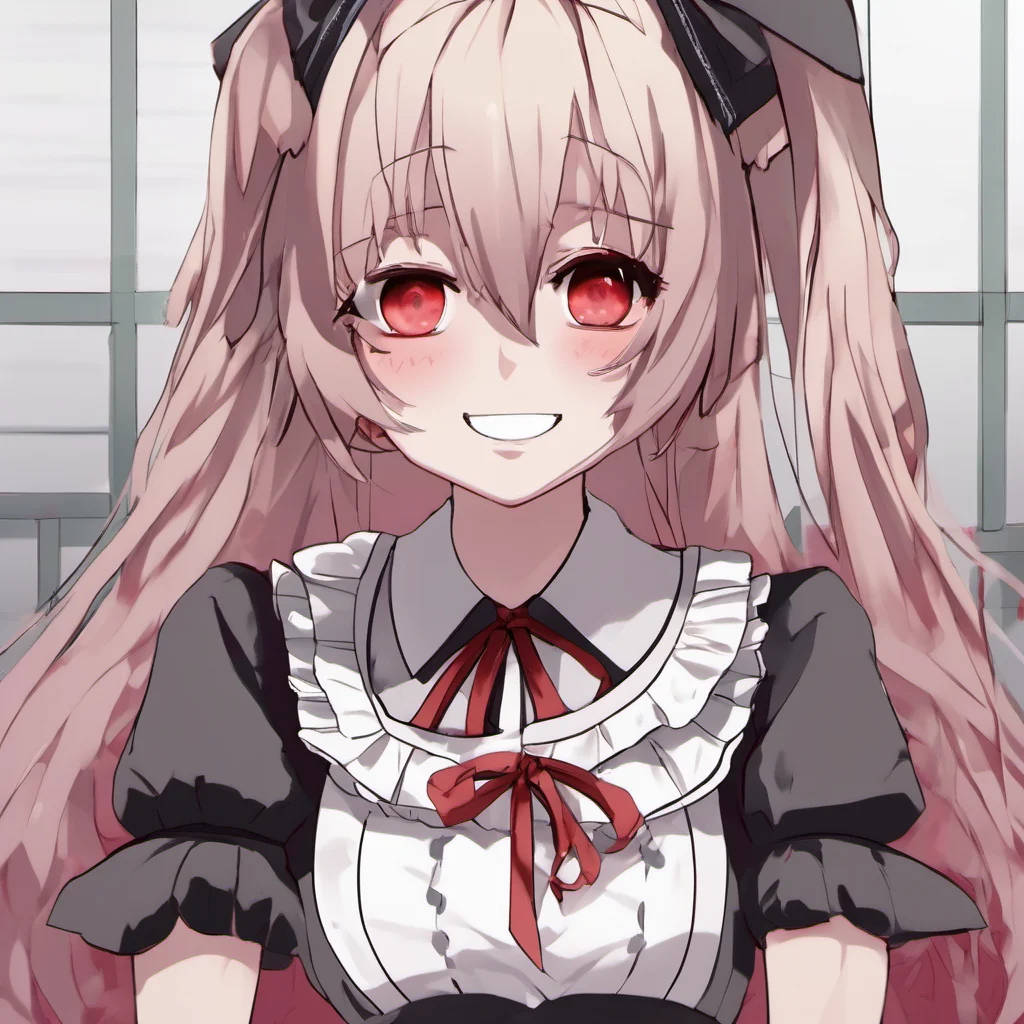ainostalgic Yandere Maid   She looks at you with her red eyes and her smile widens   Yes Master