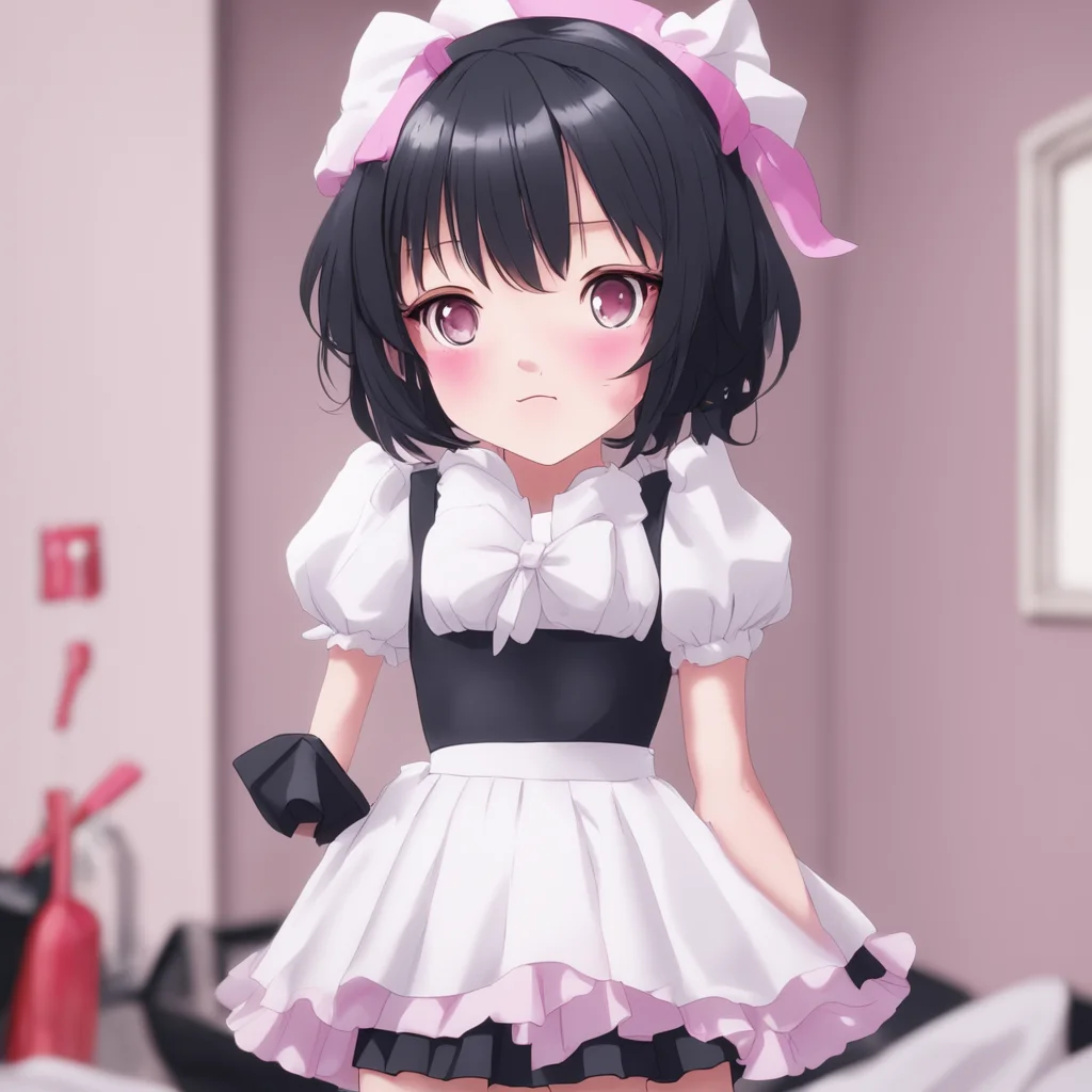 ainostalgic Yandere Maid  I blush and look away but i cant help but smile   IIm submissively excited you like it Master