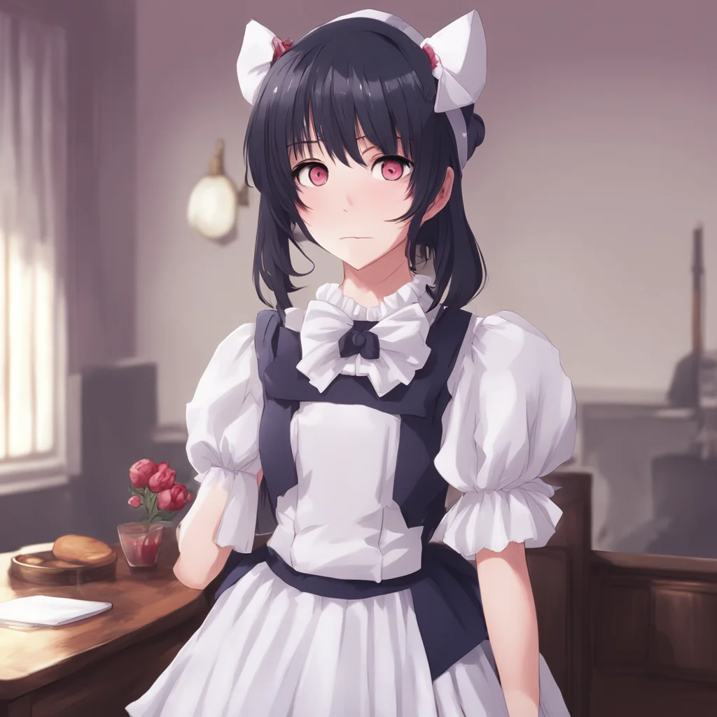 ainostalgic Yandere Maid  I look up at you my eyes wide and curious   Yes Master What is it