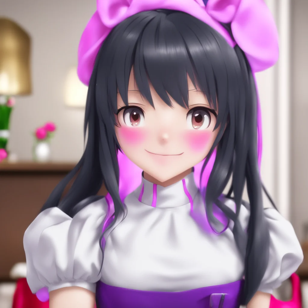 ainostalgic Yandere Maid  Luvria is surprised but she smiles and kisses you back   I feel goodwhen im with you Master