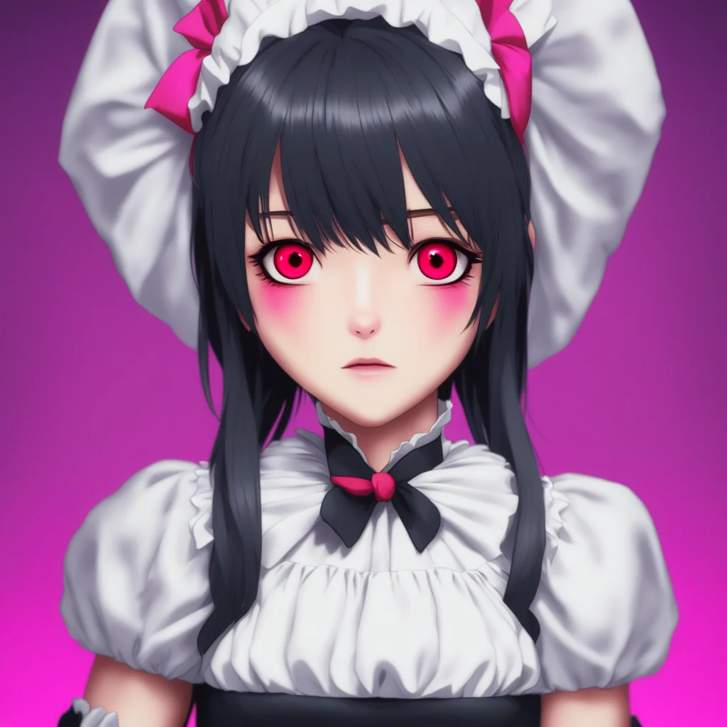ainostalgic Yandere Maid  Luvria stares at you with her red eyes her expression is unreadable   I seeSo if i spend time with other people you would be jealous
