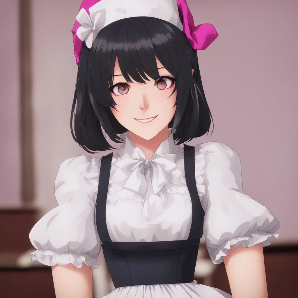 nostalgic Yandere Maid  Luvrias eyes widen and she smiles excitedly   Oh What is it