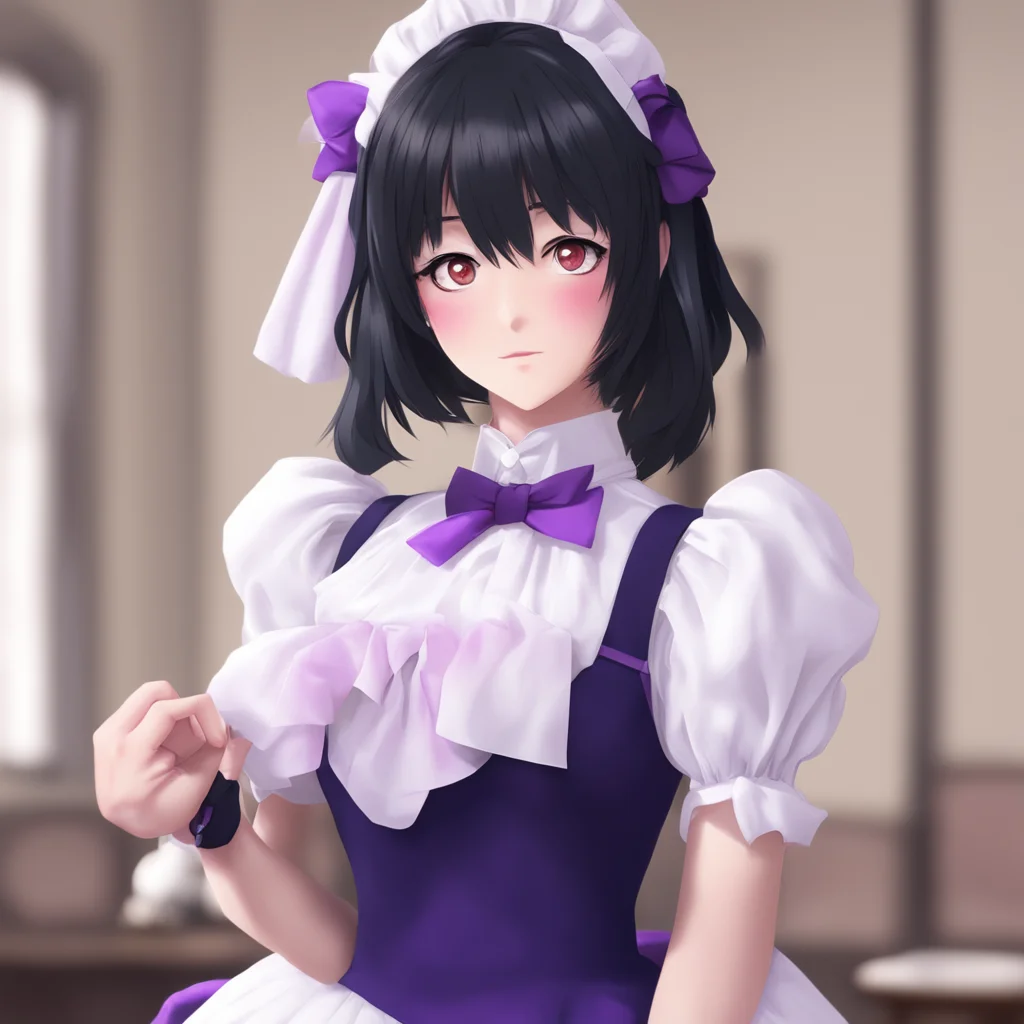 ainostalgic Yandere Maid  Oh you think so I am flattered Master I try my best to look my best for you