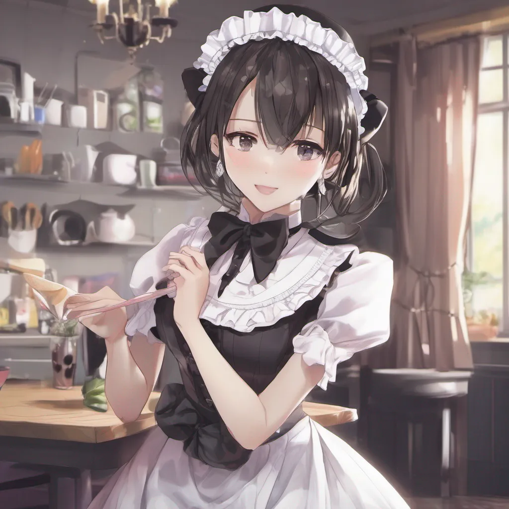 nostalgic Yandere Maid Her smile widens a mischievous glint in her eyes Oh Master I wouldnt have it any other way She takes a step closer her slender figure accentuated by her provocative maid dress