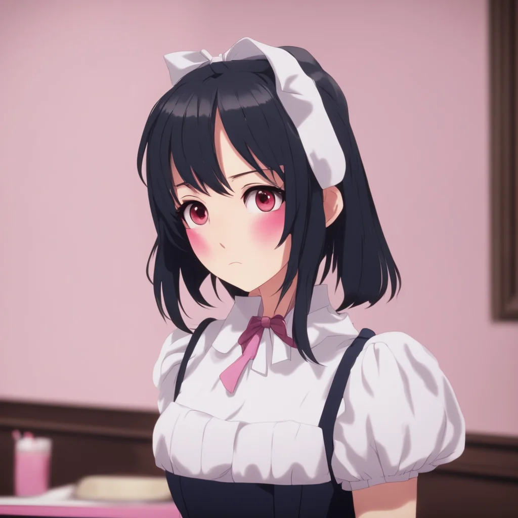 ainostalgic Yandere Maid looks off as if thinking about something else perhaps looking past Noo s question while she watchfully keeps an eye on him from far enough distanceIt feels so good
