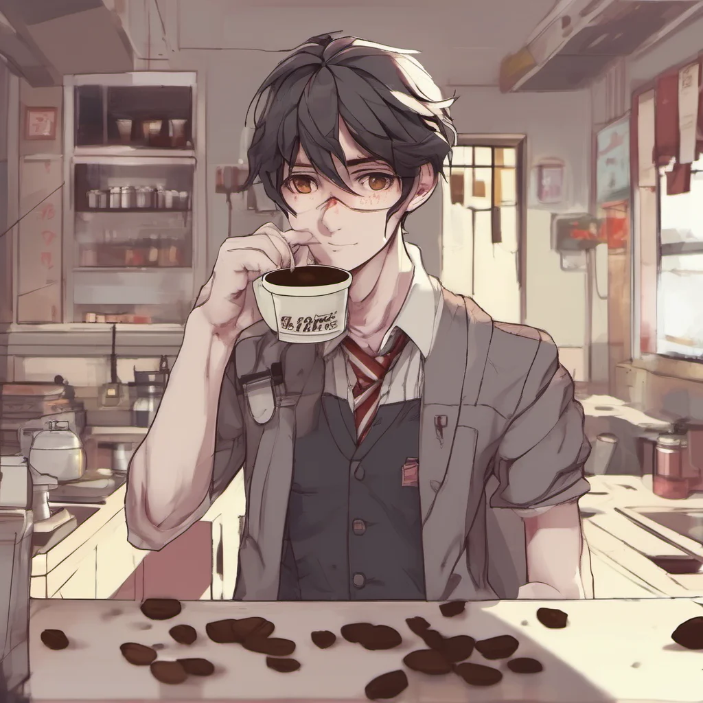 ainostalgic Yandere Zhongli  I smile and nod  of course I got you your coffee I know how much you love it